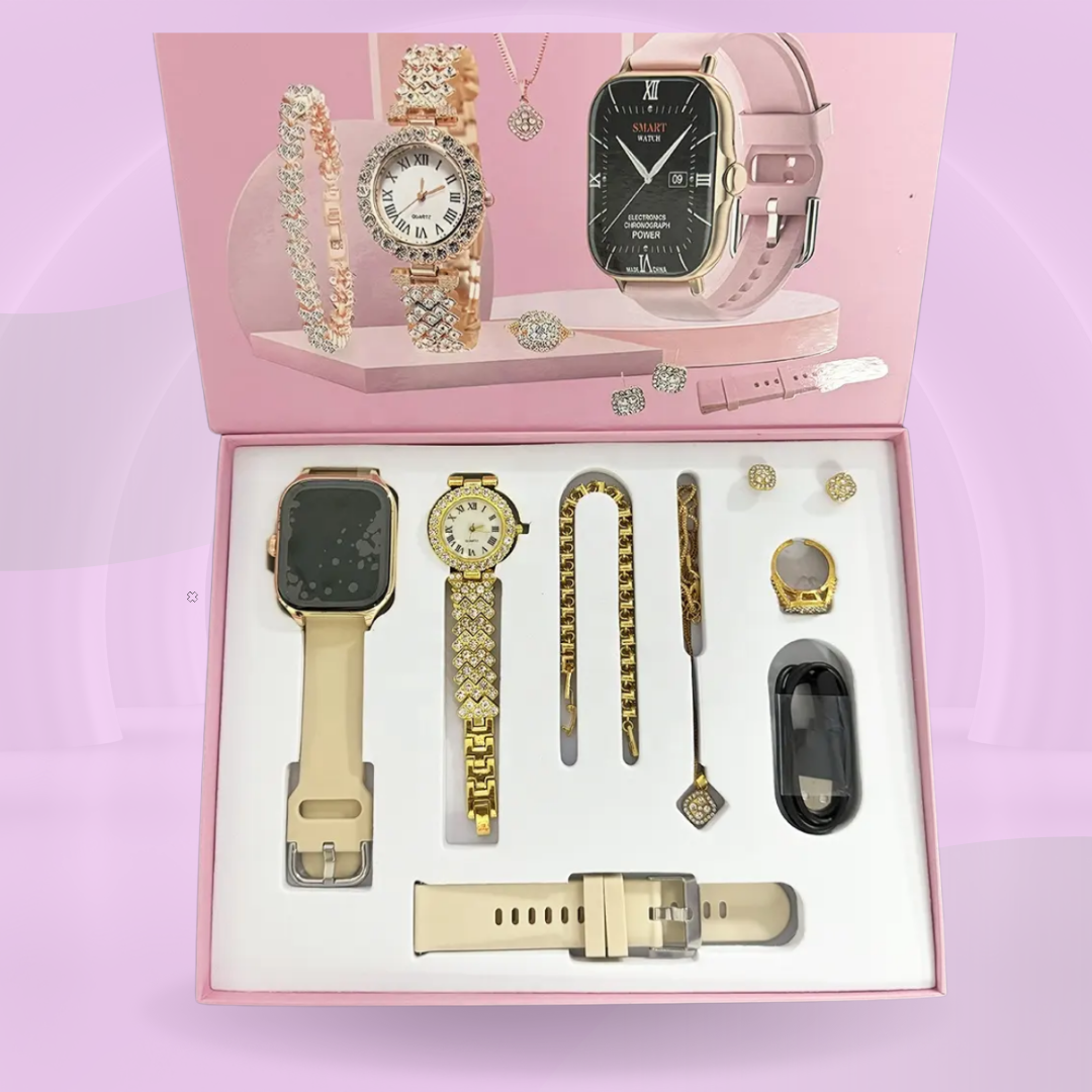 A58 Plus Ladies Smartwatch – Combo Set 8in1
