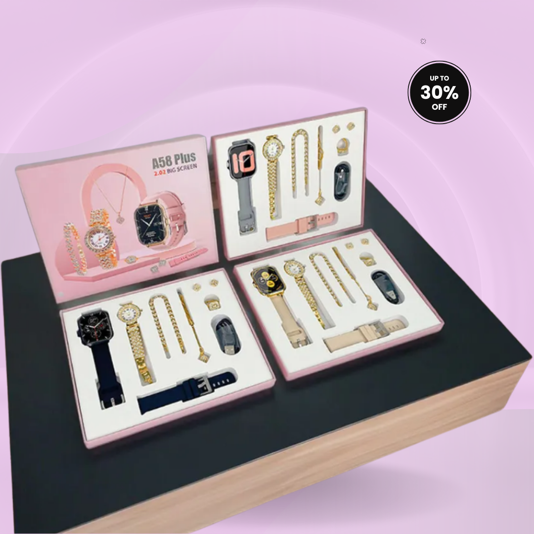 A58 Plus Ladies Smartwatch – Combo Set 8in1